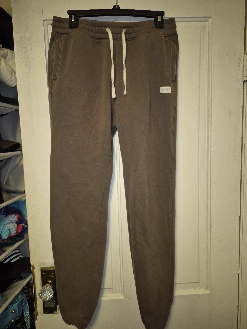 Hollister Stacked Fit Olive Brown Jogger Sweatpants Unisex